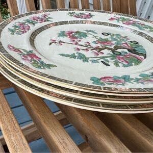 “Indian Tree” Pattern plates. Bone China. Shabby chic.